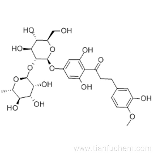 1-Propanone,1-[4-[[2-O-(6-deoxy-a-L-mannopyranosyl)-b-D-glucopyranosyl]oxy]-2,6-dihydroxyphenyl]-3-(3-hydroxy-4-methoxyphenyl)- CAS 20702-77-6